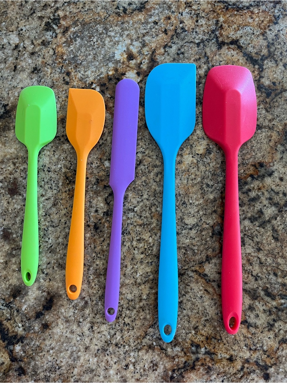 Versatile Multicolor Silicone Spatula Set - 5-Piece Non-Stick Kitchen Must-Have